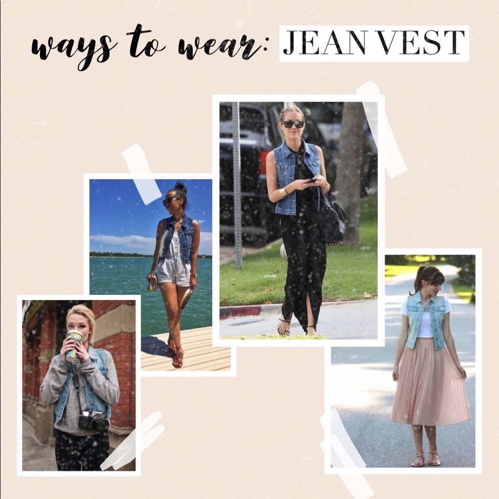 Forever21 Studded Jean Vest